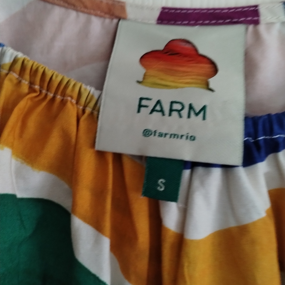 FARM Rio Dancing Stripes Crop Top Small - Picture 3 of 7